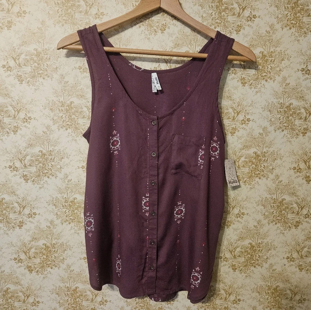 Xsmall Mudd Button Down Tank - Picture 1 of 10